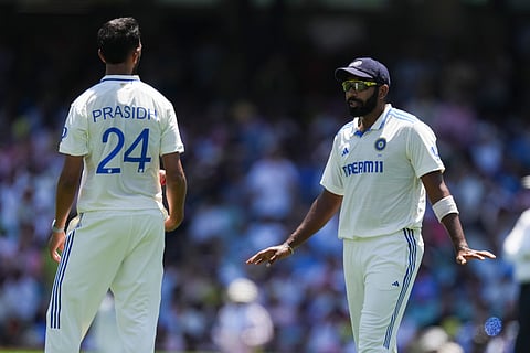 India's Jasprit Bumrah prepares to bowl on day two of the fifth Test match between Australia and India at the Sydney Cricket Ground on January 4, 2025.