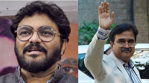  West Bengal minister Babul Supriyo(Left) and BJP MP Abhijit Gangopadhyay(Right)