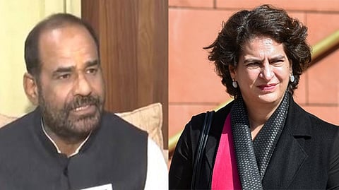 BJP leader Ramesh Bidhuri, Congress leader Priyanka Gandhi
