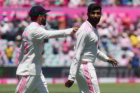 India's Jasprit Bumrah prepares to bowl on day two of the fifth Test match between Australia and India at the Sydney Cricket Ground on January 4, 2025.