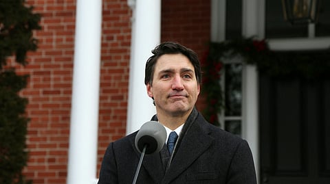 Canadian Prime Minister Justin Trudeau speaks during a news conference at Rideau Cottage in Ottawa, Canada on January 6, 2025. Trudeau announced his resignation, saying he will leave office as soon as the ruling Liberal party chooses a new leader.