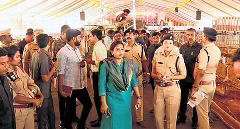 Home Minister Vangalapudi Anitha visited the venue of Prime Minister’s public meeting at AU Engineering College Grounds in Visakhapatnam