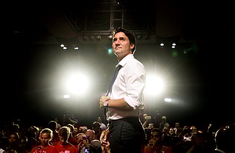 Federal Liberal Leader Justin Trudeau speaks to supporters during a campaign stop in Toronto on Aug. 17, 2015. 