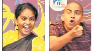 Participants during the monoact contest 