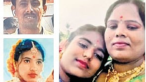 Clockwise from top: Accused Ganga Raju, his wife Bhagya and daughter Navya, and niece Hemavathy