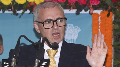 Jammu and Kashmir Chief Minister Omar Abdullah addresses the orientation programme for MLAs organised by the state Legislative Assembly, at the Central Hall of the Legislative Assembly Complex, in Jammu, Thursday, Jan. 9, 2025. 
