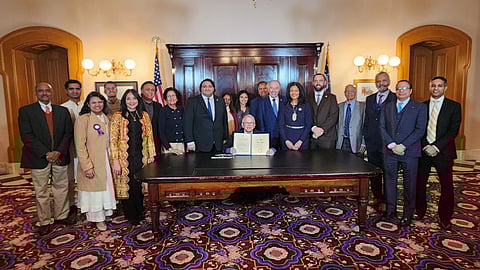 Ohio Governor Mike De Wine signs HB173 into law, declaring October as Hindu Heritage Month in the state.