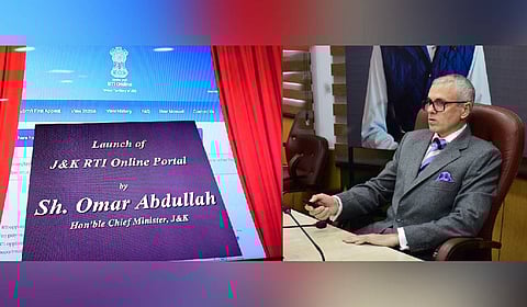 J&K CM Omar Abdullah at the launch event of the Jammu & Kashmir Right to Information (RTI) Online portal.