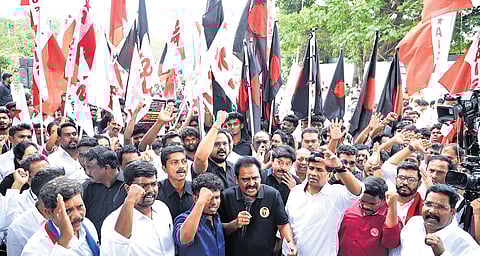 Hundreds of students staged a demonstration at Valluvar Kottam on Friday