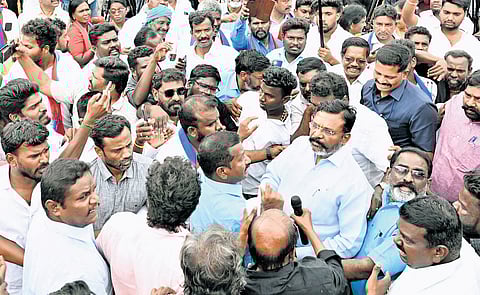 Tamil Nadu Chief Minister M K Stalin and the Governor of Tamil Nadu, R N Ravi.