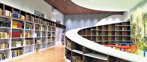 The state-of-the-art library at Nandankanan zoo, on Saturday 