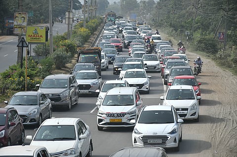Traffic congestion in Hyderabad