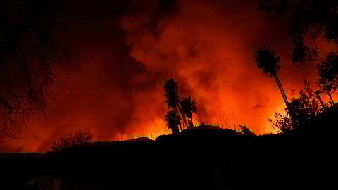 People get back to the charred remains of their homes destroyed by the Los Angeles wildfires.