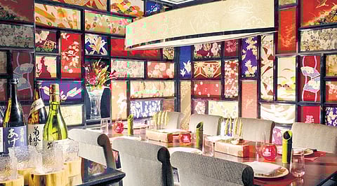 Kimono-inspired interiors at Megu