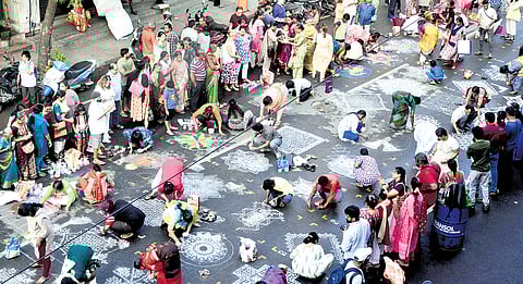 Kolam, a staple of Tamil culture, begin with dots. But each participant’s journey with those dots was unique.
