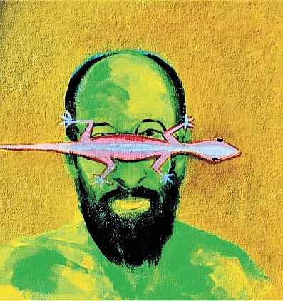 The artworks feature images of familiar objects that connect with the common middle class.