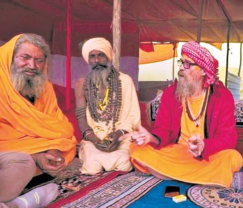 Michael, an ex-soldier in the US Army, from New Mexico, now calls himself Baba Mokshpuri. 