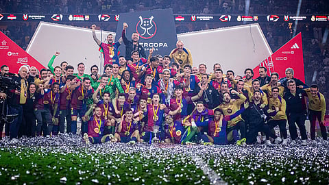 Barcelona thrashes Real Madrid 5-2 to win Spanish Super Cup for 15th time.