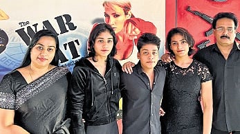 The Rajans family: Tesney Varghese, Rowan Maria Rajan, Varghese Rajan, Seles Maria Rajan and Rajan Varghese