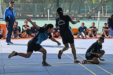 Members of India's women's kho kho team take part in selection trials ahead of the upcoming Kho Kho World Cup (Photo | AFP)