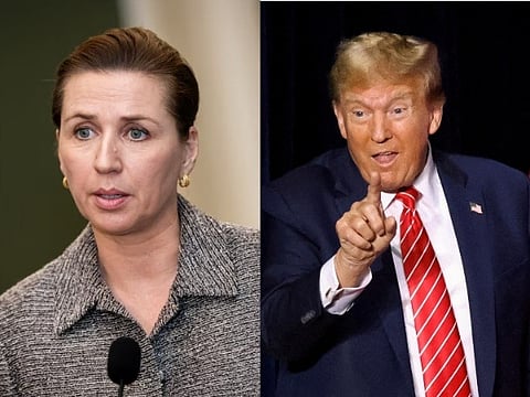 Denmark PM Mette Frederiksen and US President Donald Trump. (File photo)