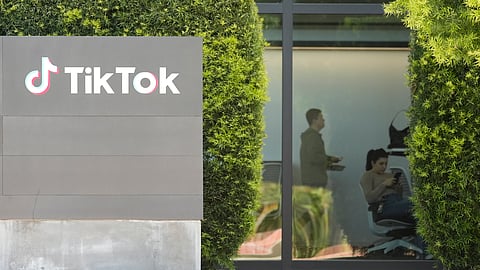 People work inside the TikTok Inc. building in Culver City, Calif., on March 11, 2024.