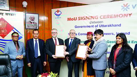 The MoU signing took place at the Secretariat in the presence of Chief Minister Pushkar Singh Dhami and Dr. Benedikt Hoskuldsson, the Ambassador of Iceland.