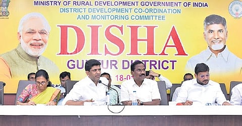 A District Development Coordination and Monitoring Committee meeting, chaired by Union Minister of State for Rural Development and Communications Chandra Sekhar Pemmasani at Guntur Collectorate