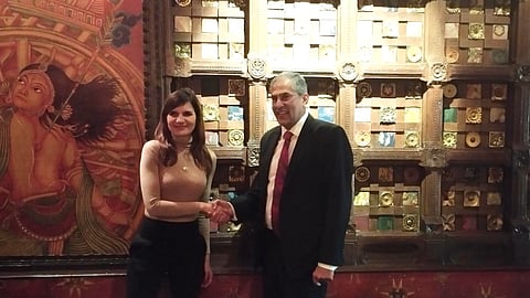 Pavan Kapoor, Deputy NSA India, and Ms. Alice Rufo, Director General for International Relations and Strategy, Ministry for the Armed Forces, France