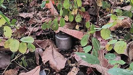 An improvised explosive device recovered from the encounter spot