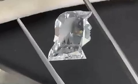 The trump replica created using a 4.30-carat lab-grown diamond by a Surat businessman