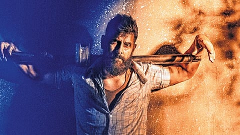 Actor Vikram in Veera Dheera Sooran.