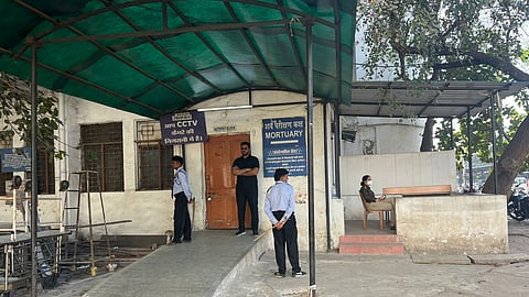 Bodies of 14 Maoist cadres brought to Raipur for autopsy after gun battle in Gariaband district.