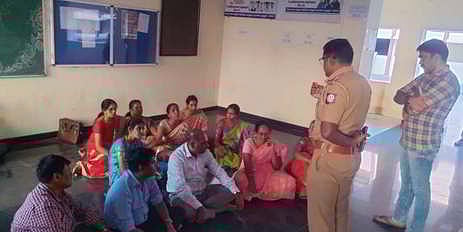 A group of female faculties of Government Arts and Science College at Thondamuthur staged a sit-in protest at campus demanding action against a HoD on the allegation of sexual harassment against the female faculties.