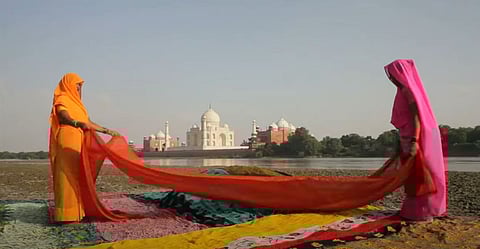 A still from the video 'Jai Hind'