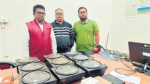 The team of NIT-R researchers with their model to improve traffic management