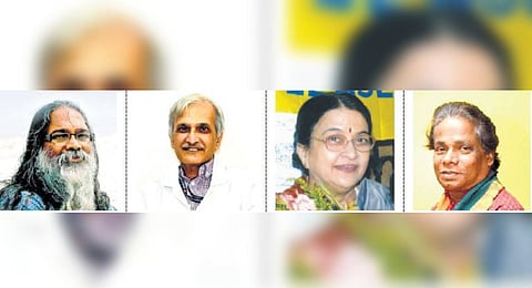 From Left: Adwaita Charan Gadanayak, Dr Ashok Kumar Mahapatra, Pratibha Satpathy and Durga Charan Ranbir