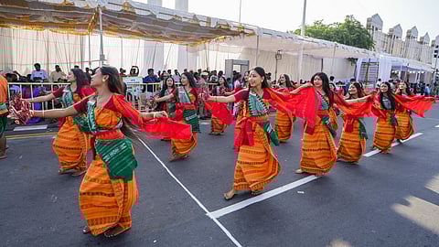  Artists from Assam perform Bardwi Sikhla dance