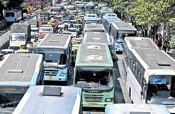 Bengaluru city is witnessing a ‘flattening of peak-hour traffic’, which is why people are getting stuck on roads even during non-peak hours.