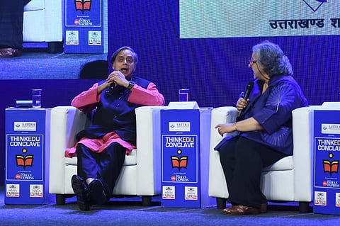 Shashi Tharoor in a conversation with Kaveree Bamzai at the ThinkEdu Conclave 2025, Monday, January 27, 2025.