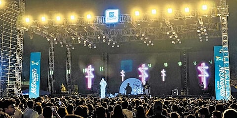 Concert by artists Anuv Jain and Zaeden at The McDowell’s Soda Yaari Jam in HITEX Exhibition Centre