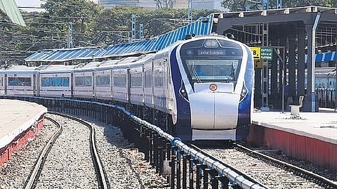 Vande Bharat train between Bengaluru and Chennai.