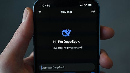 The DeepSeek app on a mobile phone.