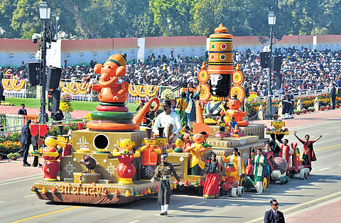 Republic Day parade at Kartavya Path.