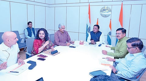 CM Mohan Charan Majhi takes the review of Works dept in Bhubaneswar 