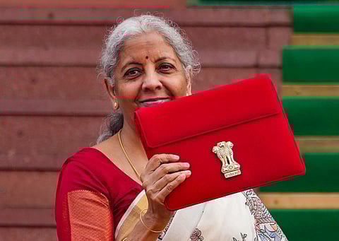 Union Finance Minister Nirmala Sitharaman at the presention of the Union Budget 2025-26 in the Lok Sabha during the Budget session of Parliament, in New Delhi, Saturday, Feb. 1, 2025.