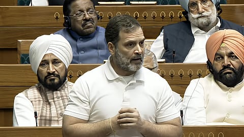 Rahul Gandhi giving the Motion of Thanks in Lok Sabha.