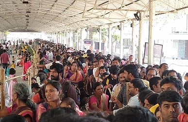 Image of devotees at Basara saraswathi temple used for representational purposes only.