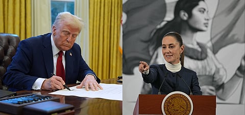 US President Donald Trump and Mexico President Claudia Sheinbaum.