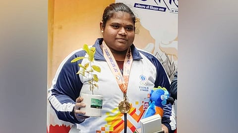 Vizianagaram-based weightlifter, T Satya Jyothi.